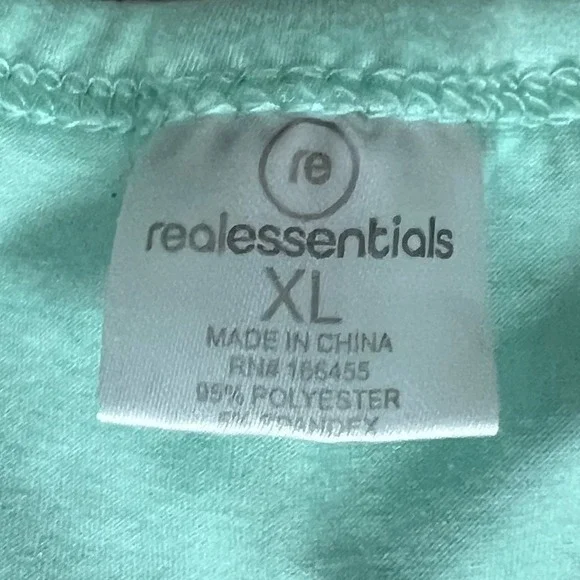 Real Essentials Womens XL Aqua Blue Pajama Set Tank Top and Capri Pants Lounge - Picture 2 of 2